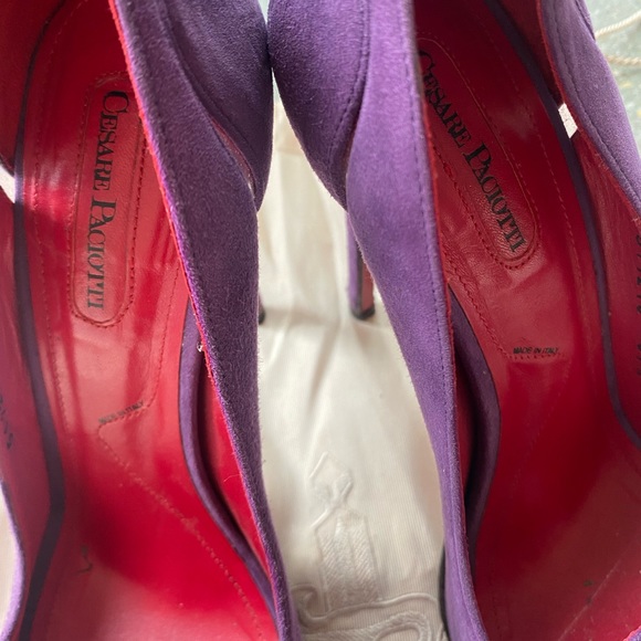Cesare Paciotti suede purple pump - Picture 3 of 7